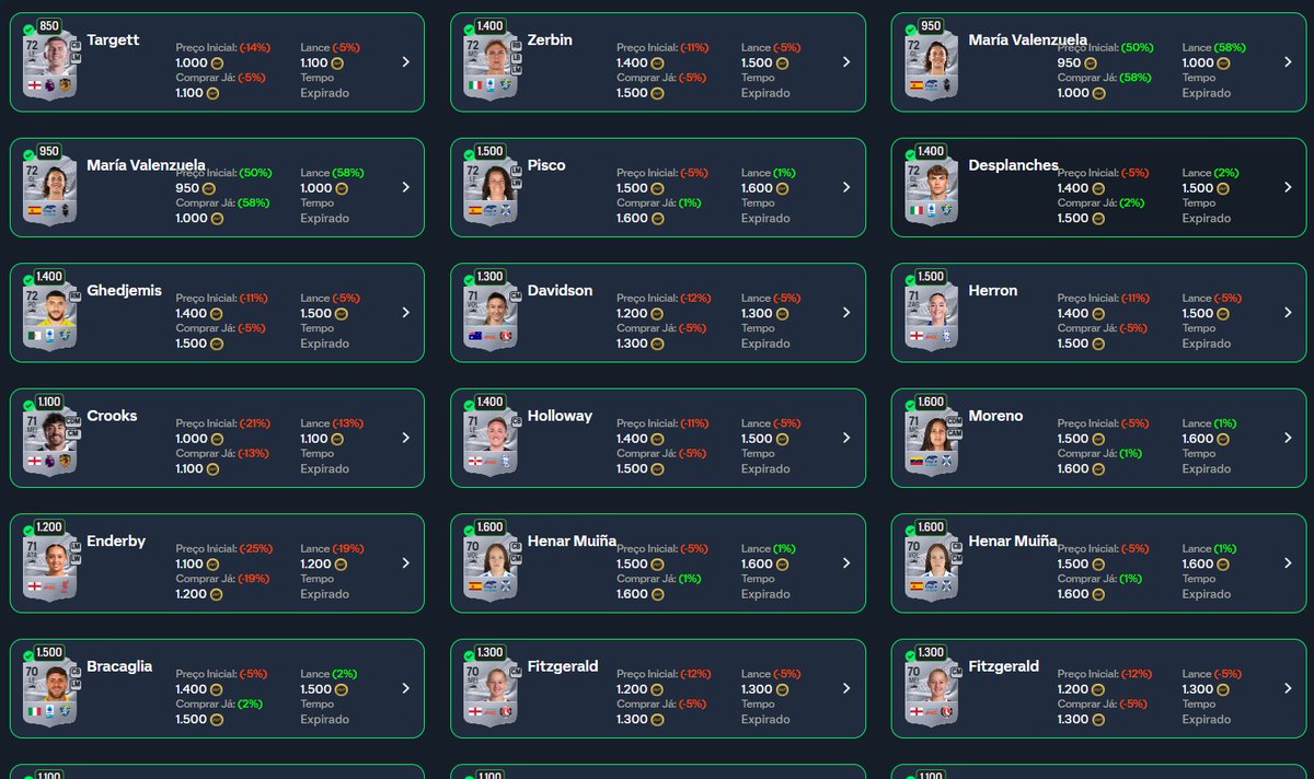 FabioZerbinatti's tweet photo. ✅16 filtros massivos HOJE! 💥🚀

#FC27 #EAFC #EAFC27 #UltimateTeam #FC27Trading #UT https://t.co/By36Q7Uogk