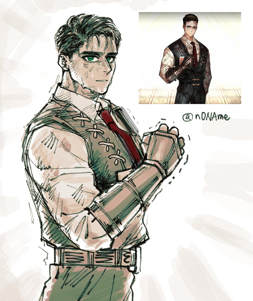 n0NAme_draw's tweet photo. 그는 이제 땀투성이의 인간이었다. https://t.co/3oVgsepvxa