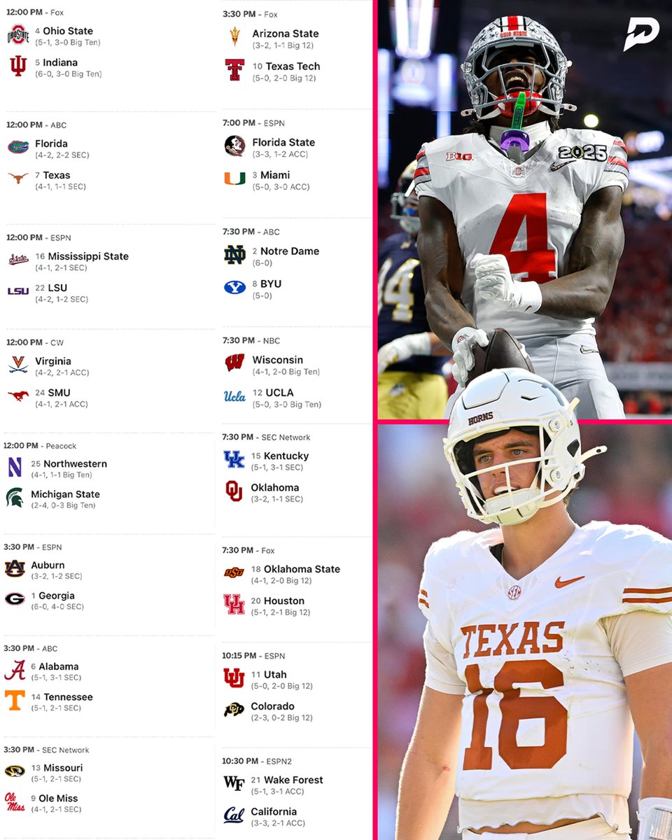 PrizePicks's tweet photo. THE BEST SLATE IN THE HISTORY OF COLLEGE FOOTBALL 🤯

THIS SATURDAY https://t.co/QQ2qqjtbaG