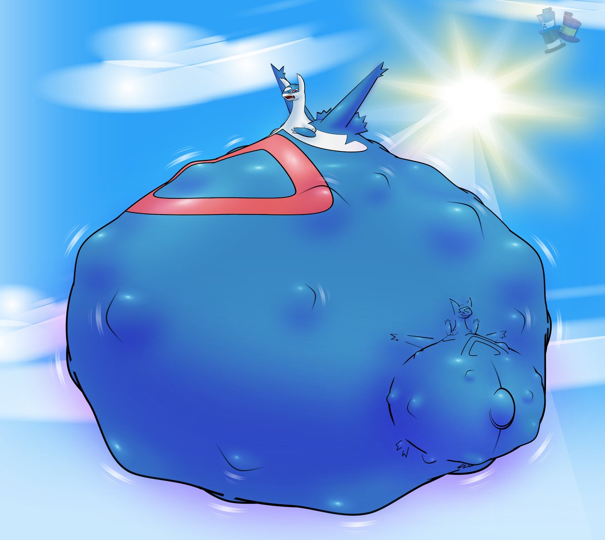 Fancy_Blue101's tweet photo. Some more lati belly~ Cause ya just gotta love those latis~<3 #Pokemon #Latios #Latias #Vore #Mpreg #Pregnant #Fanart https://t.co/oCW1vOgSkD