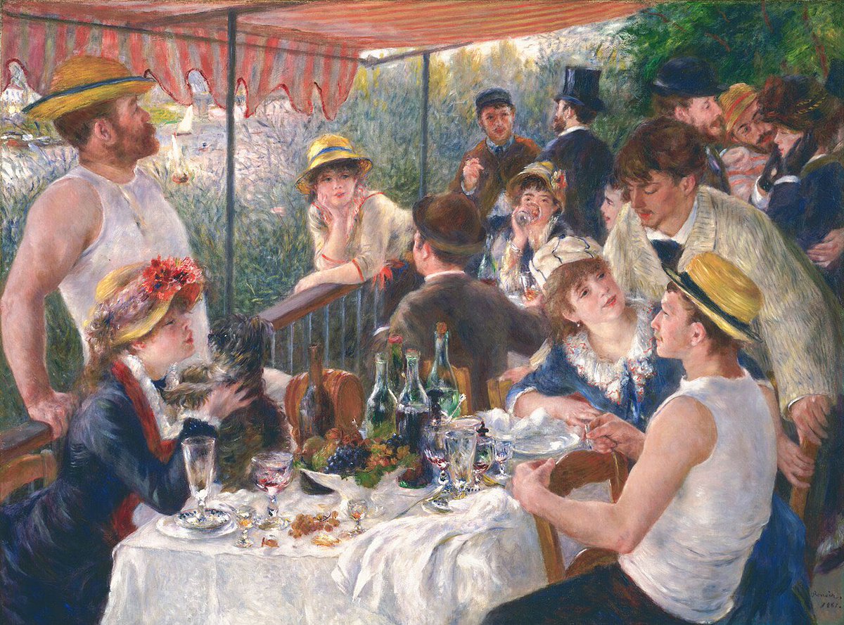 BBHerodotus's tweet photo. I am 75 followers away from reaching 20K.

I’d more than happily invite you all to a luncheon. I’m certain the conversation would be grand.

Luncheon of the Boating Party (1881)
- Pierre-Auguste Renoir https://t.co/Ey6Z5R5IPv