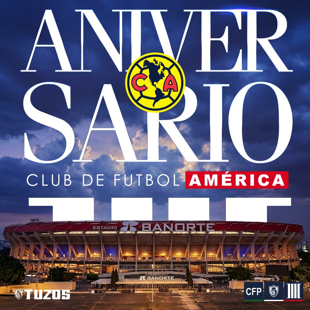 Tuzos's tweet photo. 🥳 | Desde la ‘Bella Airosa’ le deseamos un feliz aniversario a @ClubAmerica https://t.co/WhVawV6I4a