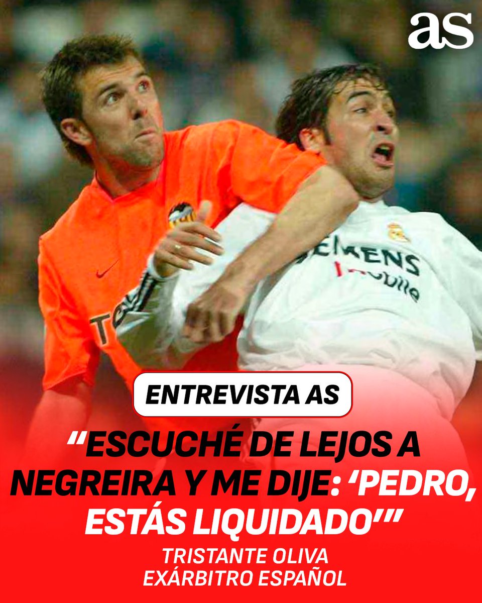 diarioas's tweet photo. 👀 Tristante Oliva, exárbitro, habla de Enríquez Negreira

👉 El murciano rompe su silencio después de muchos años conteniendo su rabia por el castigo que recibió del CTA en la era Negreira por aquel penalti en el Bernabéu de Marchena a Raúl https://t.co/kaTWpcYwy7
