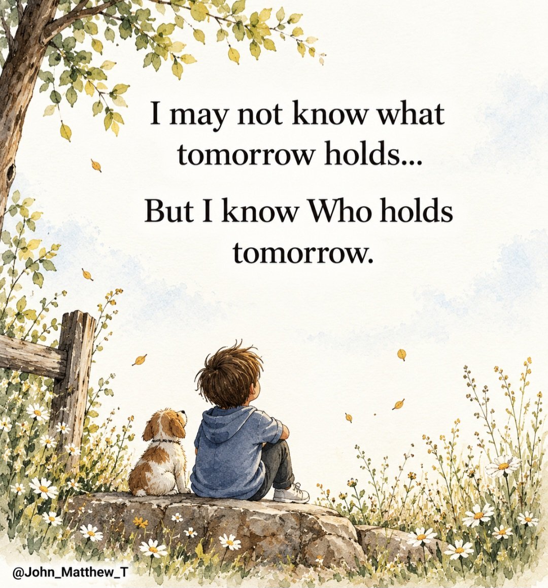 John_Matthew_T's tweet photo. I may not know what tomorrow holds, but I trust the One who holds it https://t.co/vKqdRrDH71