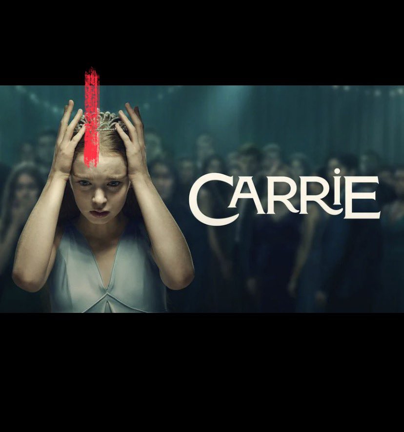 primeshaq1's tweet photo. She was too thin and pretty to be Carrie. In the book she was chunky and plain with greasy hair and acne. The sort of person nobody wants to go near to comfort them even when they're really upset.
and moreover I have no interest in Mike Flanagan. Everything he does is boring and overlong.