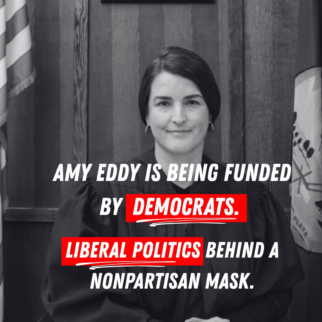MTGOP's tweet photo. Judge Amy Eddy is a radical liberal activist judge who has proven that she interprets the law in her own way–not as it was written.

Vote conservative Dan Wilson for Montana Supreme Court who will uphold the Constitution and apply the law as written. https://t.co/rNGVEqkwoq