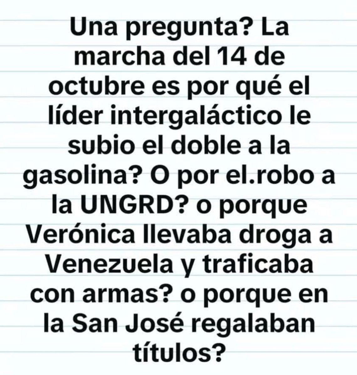 AlexanderLynett's tweet photo. Una pregunta seria para los petrontos, usted porque marcha? https://t.co/Clx4ZanaJh