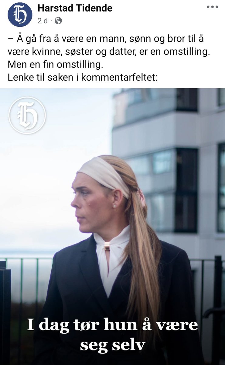 MartinussBjarne's tweet photo. Harstad Tidene lager en fin sak om en transperson, men kommentarfeltet er helt krise. Reint transhat og konsekvent feilkjønning.

Det mest skremmende er at folk spyr ut dette med fullt navn og bilde. Det viser hvor ekstremt legitimt og stuerent transhat har blitt i dag. https://t.co/HOVicaWuRY