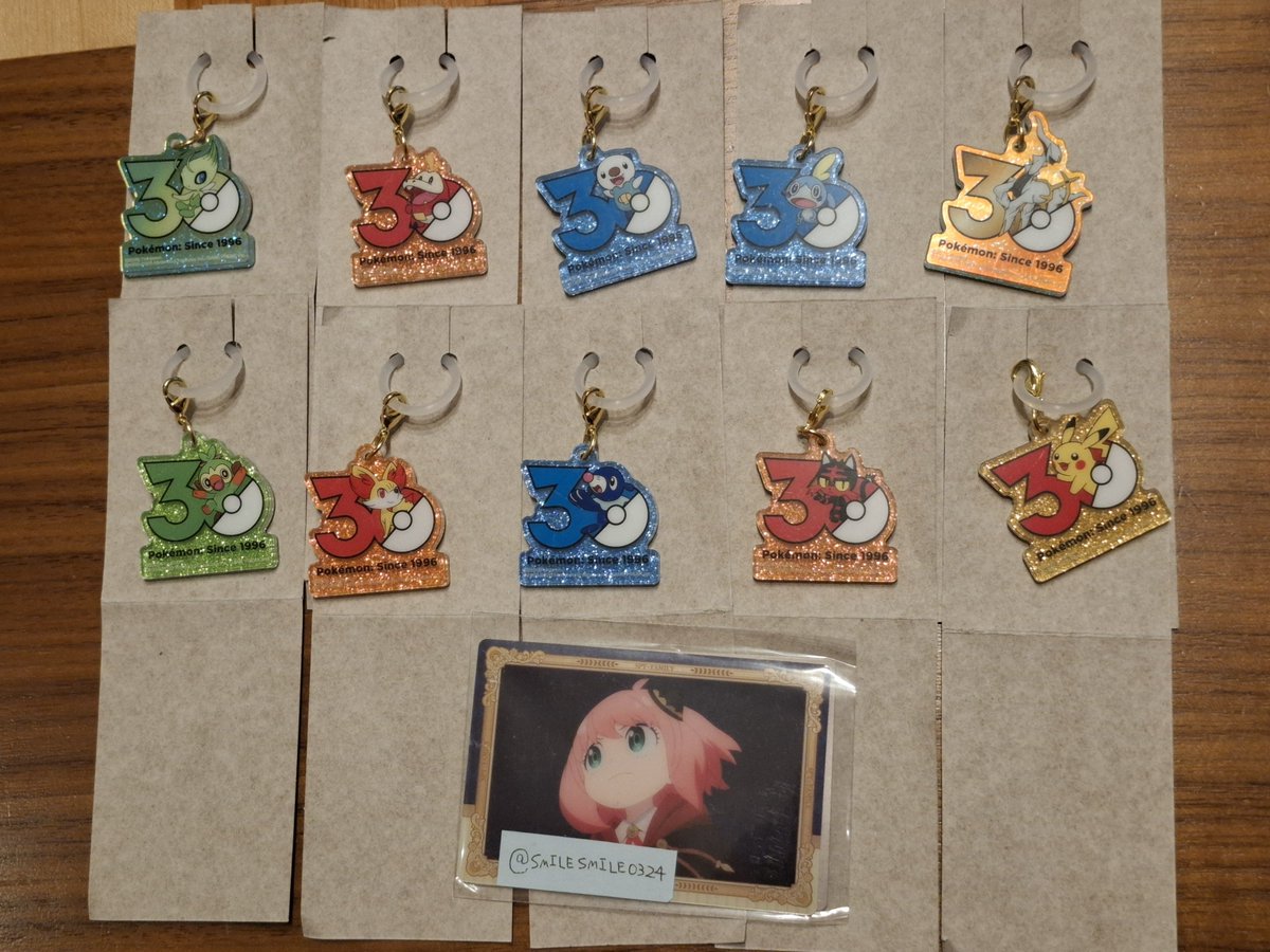 SMILESMILE0324's tweet photo. 【交換】ポケチャーム PokeCharm ポケモン 30周年ロゴマスコット

譲:画像参照

求:ヒバニー(複数個可)、モクロー、ニャオハ、ラティアス、前弾ポッチャマ

都内手渡しor郵送にて交換希望。
お気軽にリプライお待ちしております。
宜しくお願い致します。 https://t.co/KlB9aFmqq5