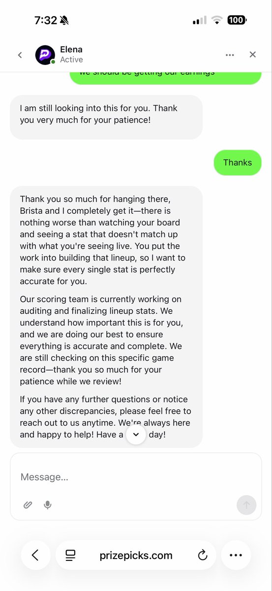 brista_phill14's tweet photo. @theironmamba @HateLitox @SleeperHQ @PrizePicks @PrizeSupport I messaged them this morning and didn’t get much pushback this time https://t.co/0R9V0rHl1q