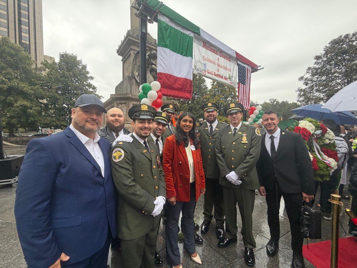 sarithaforny's tweet photo. Proud to join the 2026 Annual Columbus Circle Wreath Laying Ceremony in New York City as we honor Italian American heritage, celebrate the contributions of generations of Americans, and recognize the enduring legacy of our communities.

Heritage matters, and so does honoring the traditions that have helped shape New York.