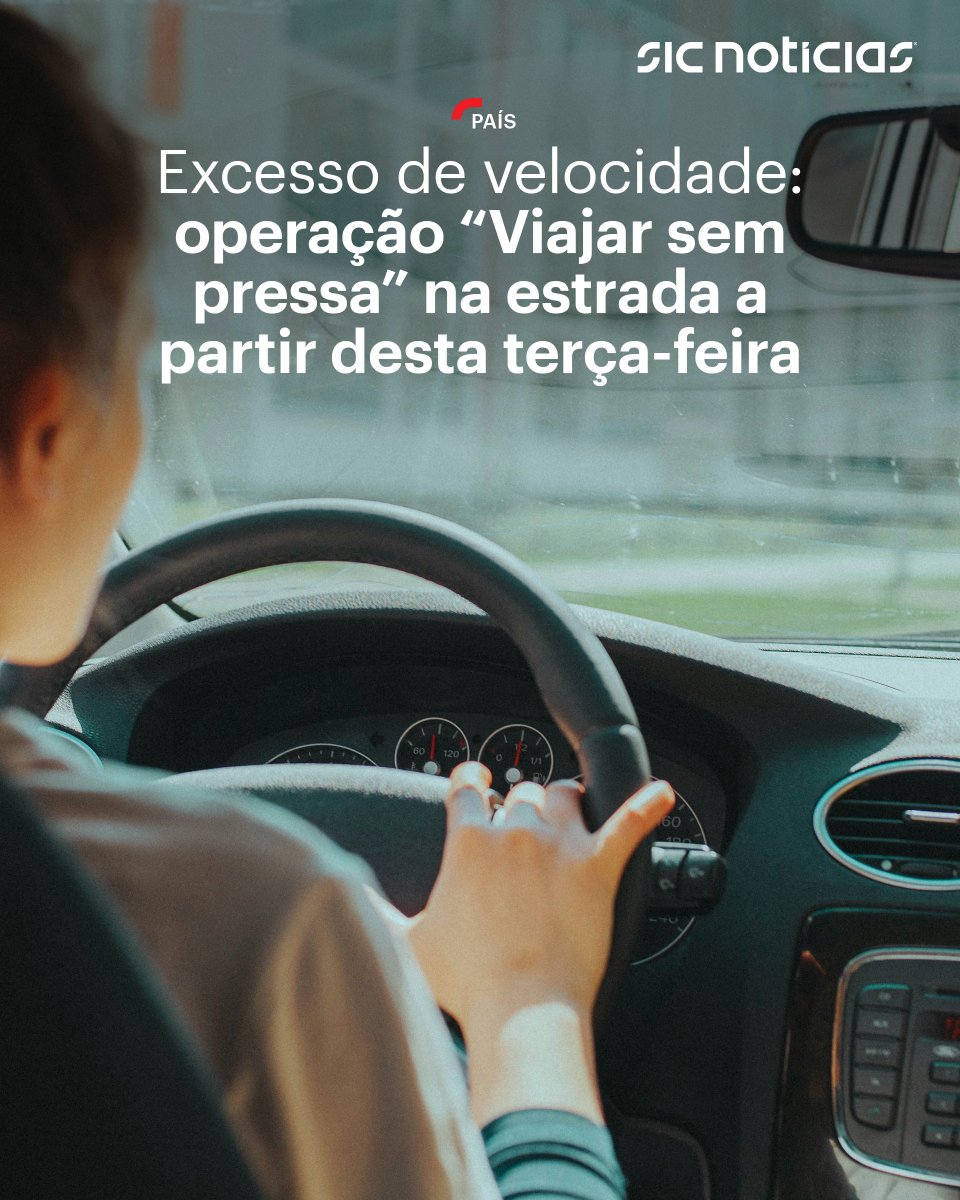 SICNoticias's tweet photo. A Autoridade Nacional de Segurança Rodoviária (ANSR), a PSP e a GNR lançam na terça-feira a campanha “Viajar sem pressa” para voltarem a alertar os condutores para os riscos da condução em excesso de velocidade.
Saiba mais em: https://t.co/sm1ypibwN3
#ansr #psp #gnr #segurancarodoviaria #velocidade #transito #portugal #news #sicnoticias