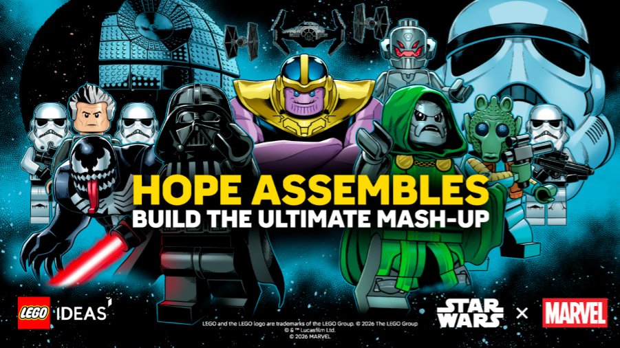 theforcenet's tweet photo. LEGO Ideas Challenge Announced - Mash-Up Star Wars & Marvel To Win - Your creation could become a licensed product!
Link in the comments below. ⤵️
#TheForceDotNet #StarWars #Marvel #LEGO https://t.co/Fy21ZFHxGx