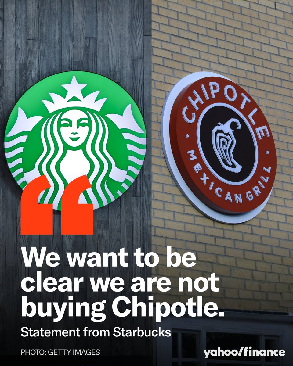 YahooFinance's tweet photo. Starbucks is keeping its order simple: no Chipotle. https://t.co/zJ9uuiRgvc