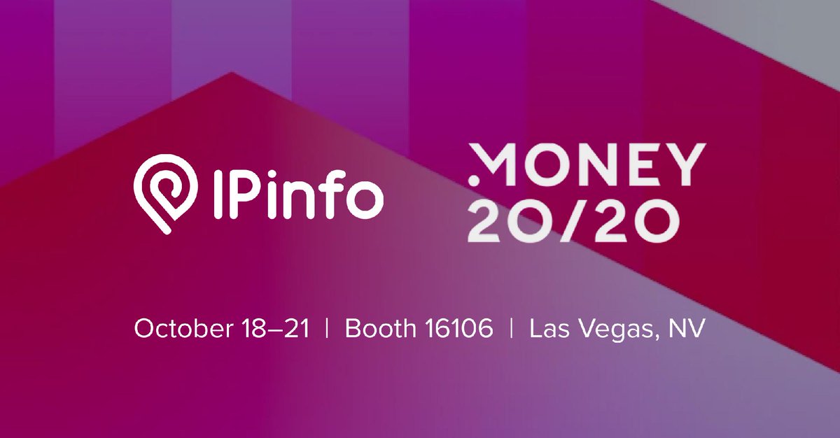 ipinfo's tweet photo. Have an IP data challenge? Bring it to us at #Money2020.

We’re sitting down with FinTech teams to talk fraud, risk, payments, and other workflows where IP data can add context.

📍 Booth 16106
Book a working session: https://t.co/f4PGYsKPym https://t.co/nwJSzQGGRn
