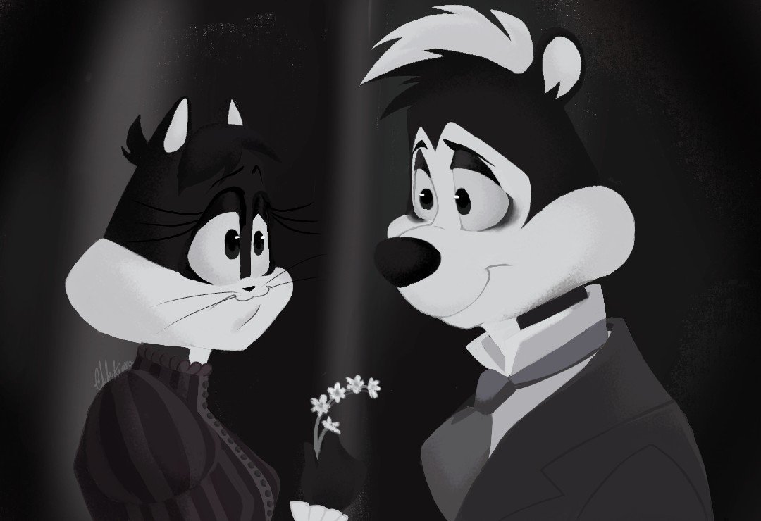elulukiara's tweet photo. #looneytunes #pepelepew #penelopepussycat #corpsebrideAU https://t.co/yXxKlzWzW9