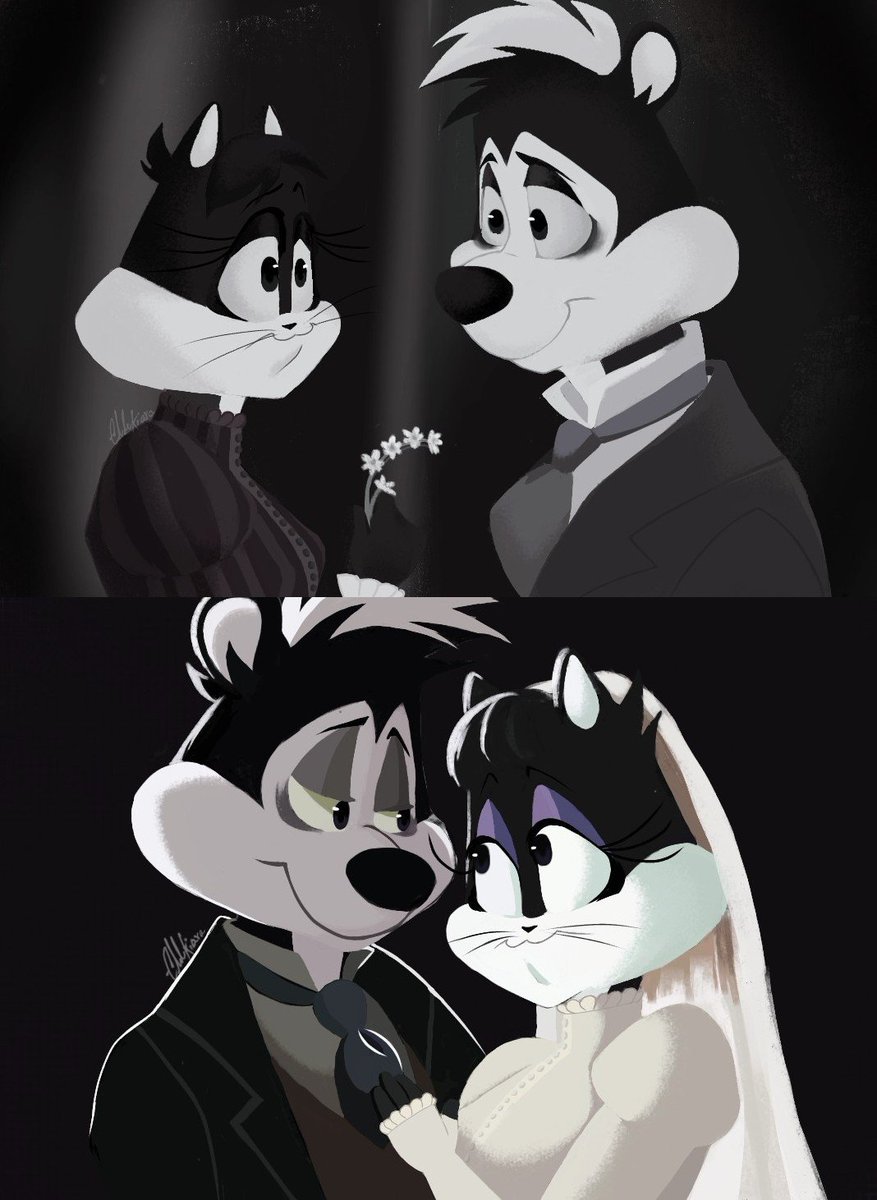 elulukiara's tweet photo. #looneytunes #pepelepew #penelopepussycat #corpsebrideAU https://t.co/yXxKlzWzW9