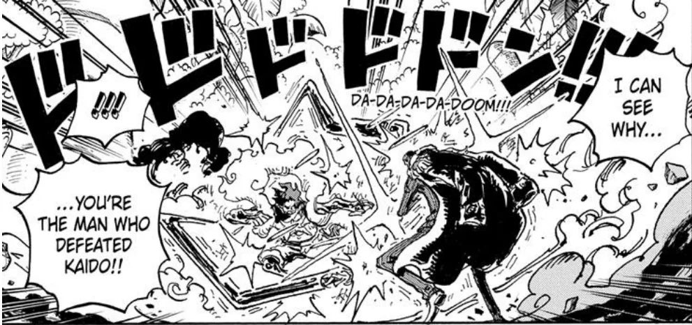 foolenten's tweet photo. @KingOfLighting Kaido is a stepping stone for Luffy to become a top tier in Wano. Luffy won the haki clash, showing he’s stronger. Oda emphasizes multiple times post wano, Luffy has the power to defeat kaido https://t.co/CQJBxfP3vj