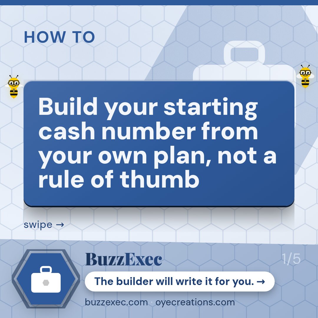 buzzcompose's tweet photo. Stop guessing at your cash number. Run your forecast first, find where you actually hit bottom, add a safety margin, and that's your real starting capital.
#businessplan #businessstrategy #executiveleadership #startupfounder #businessowner https://t.co/F0qqJMX4bE