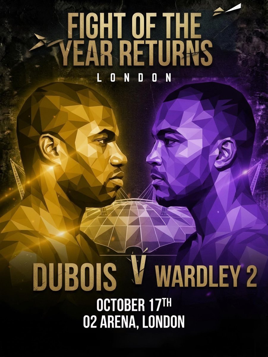 LuxAfrique's tweet photo. The heavyweight rematch everyone has been demanding is finally locked in as Daniel #Dubois and Fabio #Wardley step back into the ring to settle unfinished business at the O2 Arena in London on October 17th. https://t.co/NnCblYMPwI