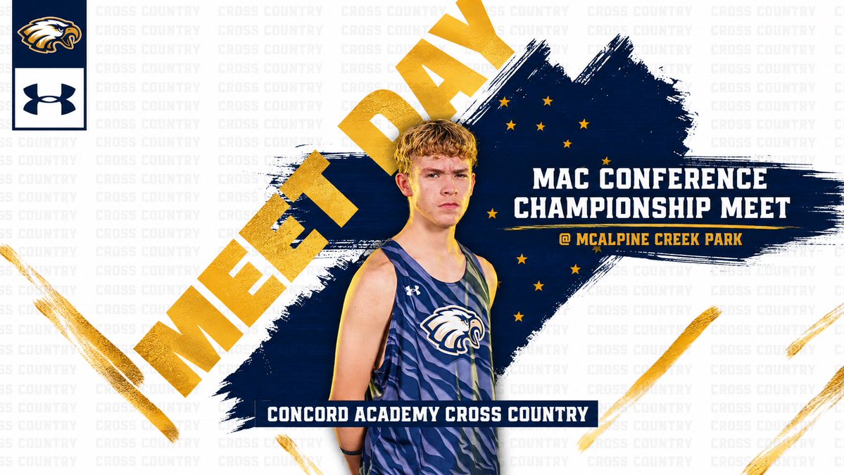 CAEaglesSports's tweet photo. 🏃‍♀️ 🏃🏻‍♂️MEET DAY 🦅

🆚 MAC Conference Championship Meet
📅 Monday, October 12, 2026
⏰ 4:00pm
📍 McAlpine Creek Park

LET’S GO EAGLES! 🦅💙💛

#ConcordAcademy #CAEagles #CAEaglesCrossCountry #CAEaglesXC #ConcordAcademyAthletics https://t.co/JTv5Hyr6Rk