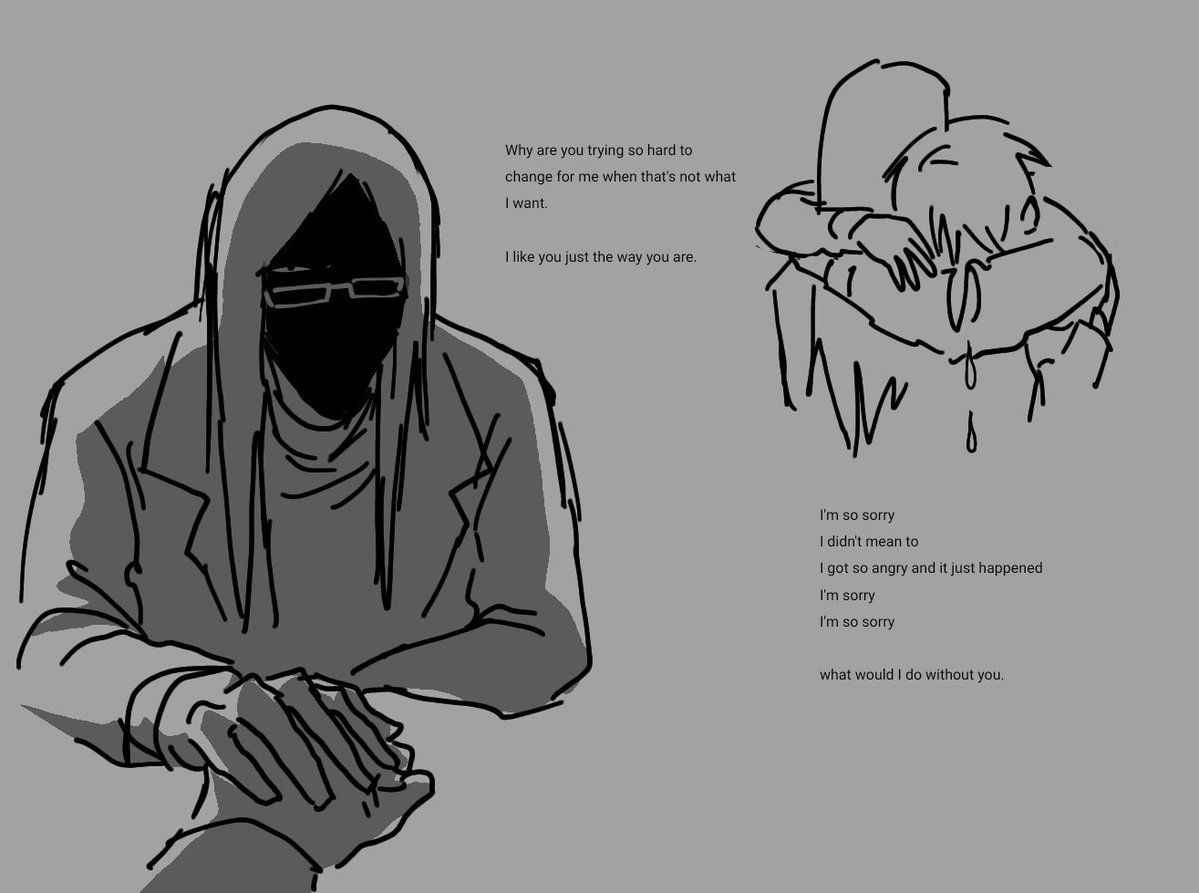 UnOrigCringe's tweet photo. Changed stuff for Fredrick and Kitsumi.

I didn't like how shitty I made Fredrick so I tired to make some changes in thier toxic relationship.

They make eachother miserable yet they can't get enough of eachother. https://t.co/X4TifWGlUl
