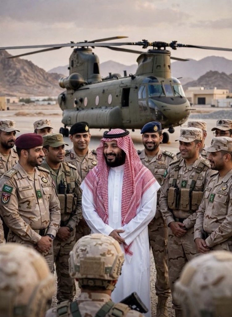 Saudi_2030_king's tweet photo. حين نتحدث عن الطمأنينة والاستقرار التي نعيشها في وطن الأمجاد، نلتفت بفخر وإجلال إلى رجالٍ صدقوا ما عاهدوا الله عليه. أبطالنا البواسل المرابطون على الحدود وثغور الشرف هم صمام الأمان وعنوان السيادة الراسخة. كيف يصنع أبطالنا هيبة المملكة؟ (1/4)
#جنودنا_عز_الوطن_وسياج_امنه https://t.co/u3qXa08TUB
