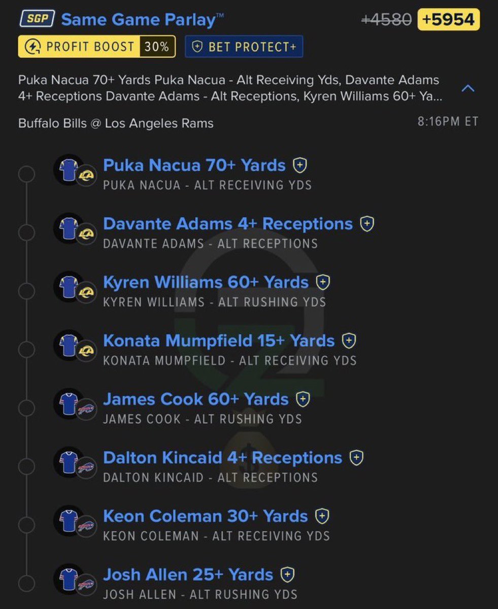 JudgmentParlays's tweet photo. 🏈 Bills vs. Rams SGP (+5954) 🔥

MISSED BY 7 YARDS. TONIGHT, WE BOUNCE BACK! 😤 WHO’S TAILING?! 🔒💰 @Playbook https://t.co/QBEVTUd1z2