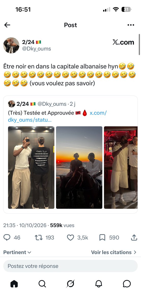 Cpasmoitkt6's tweet photo. @sh4ljan Le mec est aller en Albanie avec un albanais et il a subit du racisme mais nonnnn vous respectez tout le monde mdrrrrrr ajd on a juste vu finalement le vrai visage https://t.co/fWO2pSL4KS