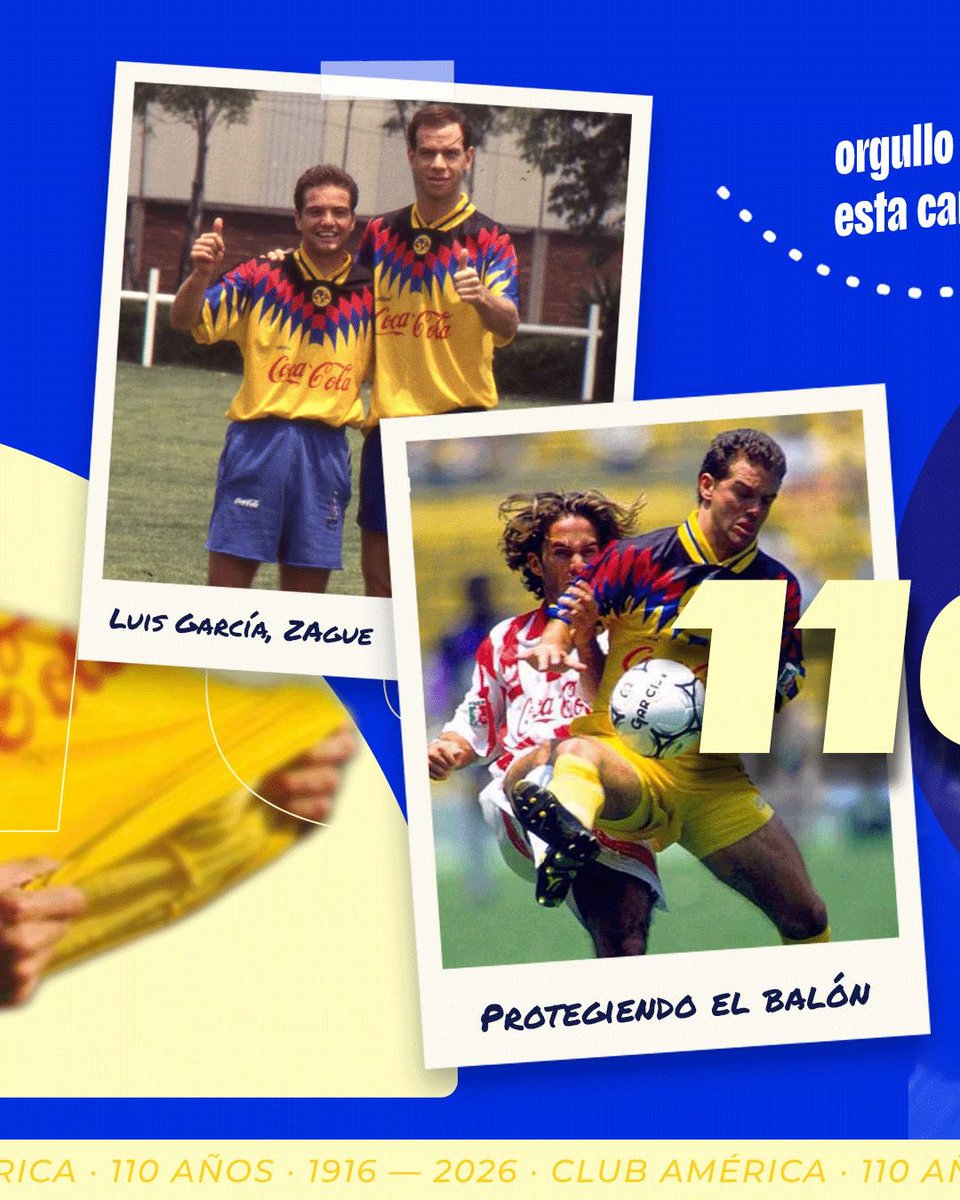 GarciaPosti's tweet photo. Hay instituciones que cumplen años y otras, como el América, que cumplen 110 años de levantar pasiones.

Tuve la fortuna de vestir la camiseta y ser parte de una etapa que recuerdo con mucho cariño. https://t.co/L86LerldE6