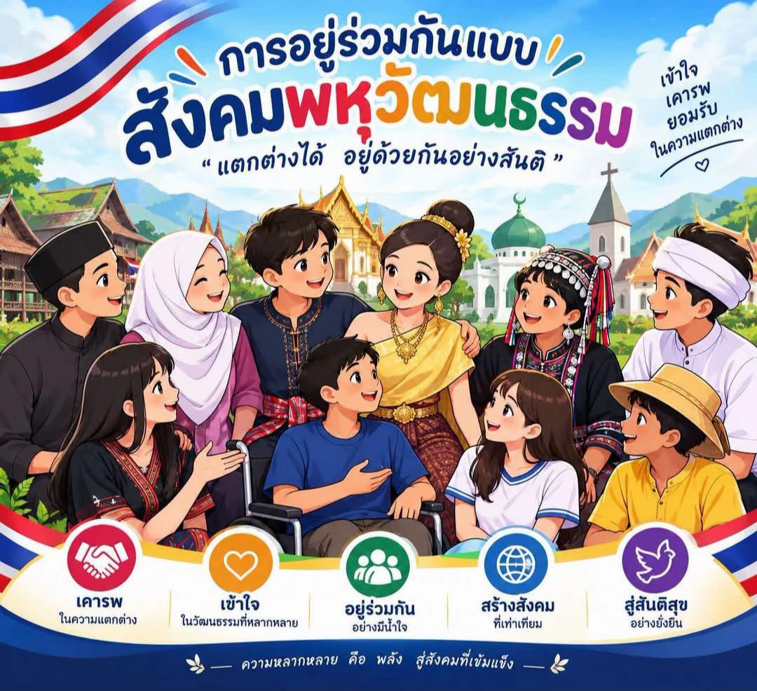 Thi40790708's tweet photo. 👍สังคมพหุวัฒนธรรมที่อบอุ่น สร้างสันติสุขชายแดนใต้👍
จังหวัดชายแดนภาคใต้ เป็นจังหวัดที่มีความหลากหลายทางวัฒนธรรมมาก มีกลุ่มคนที่อยู่อาศัยหลากหลายเชื้อชาติและศาสนา ทั้งไทยพุทธ ไทยมุสลิม และชาวไทยเชื้อสายจีน ความแตกต่างเหล่านี้นี่เองที่เป็นที่มาของ พหุวัฒนธรรม https://t.co/UXUtM8QlDU