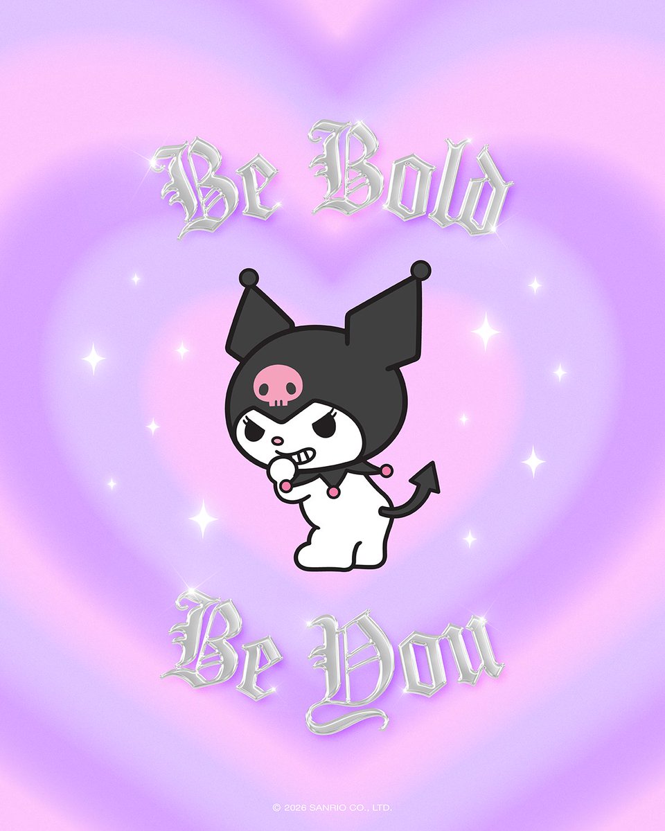 sanrio's tweet photo. The best way to stand out? Just be yourself 💜✨ #mondaymotivation https://t.co/ASAFy8uf0v