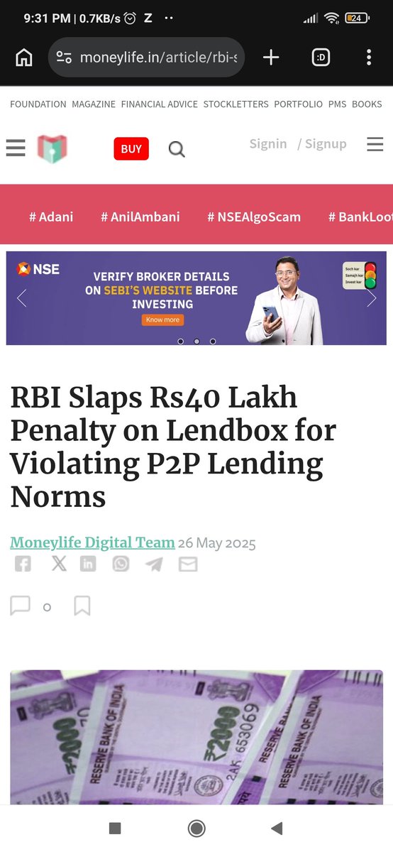 Gautam86023708's tweet photo. DAY 12 no reply from @MobiKwik! My ₹36,511 of ₹1,09,671 stuck in Xtra since 2024. No Borrowers list provided,no repayment timeline update. CEO blocks investors who ask.@RBI fined @LendboxOfficial ₹40L for same P2P game.@PMOIndia @FinMinIndia Plz Help #MobiKwikXtraScam #P2PScam https://t.co/ynxn9E6XcI