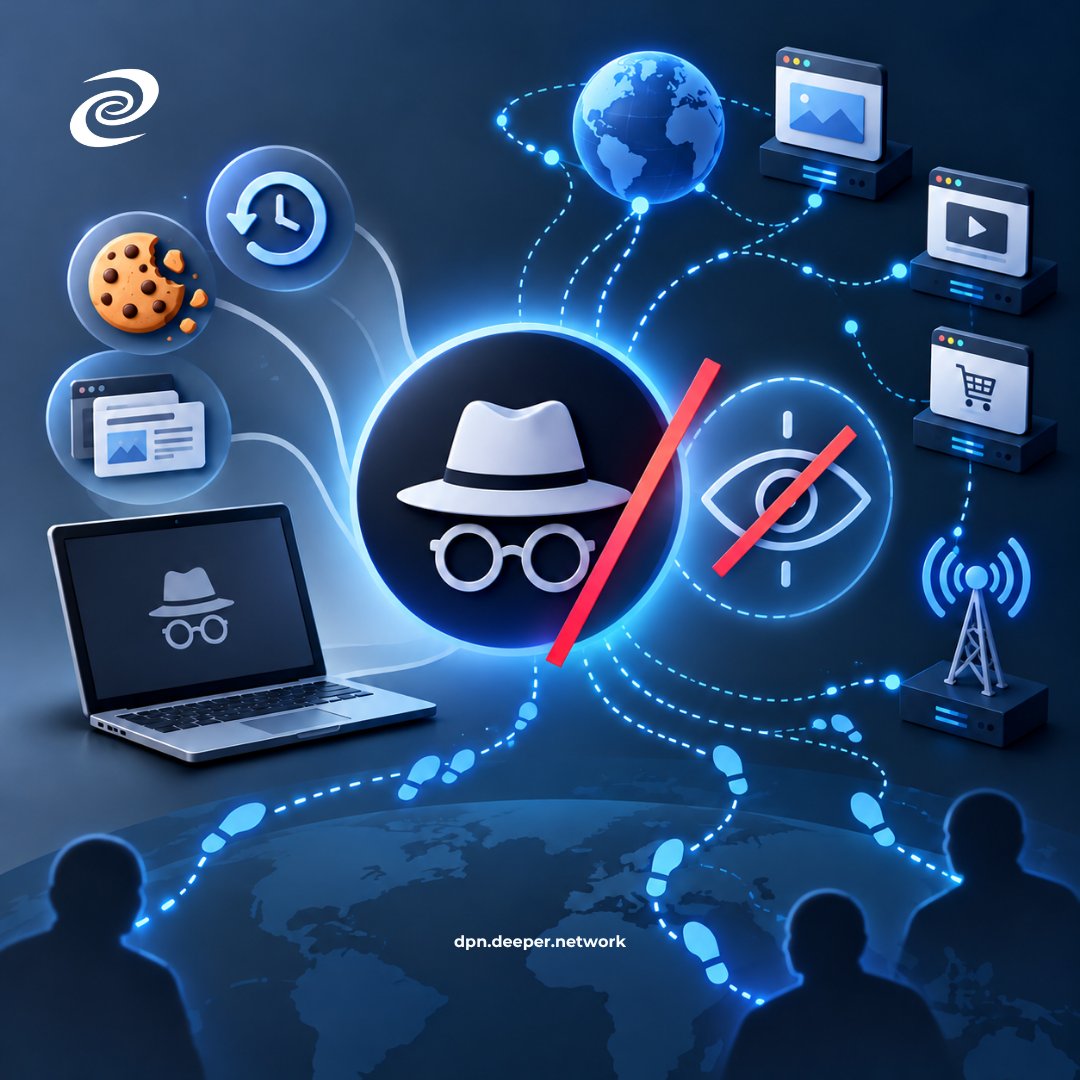 deeper_network's tweet photo. Incognito mode only protects your local browsing privacy. 
Websites, internet providers, and networks may still be able to see or track aspects of your online activity.

Knowing the difference is the key to making better choices about your online privacy. https://t.co/WvI3kigQYJ