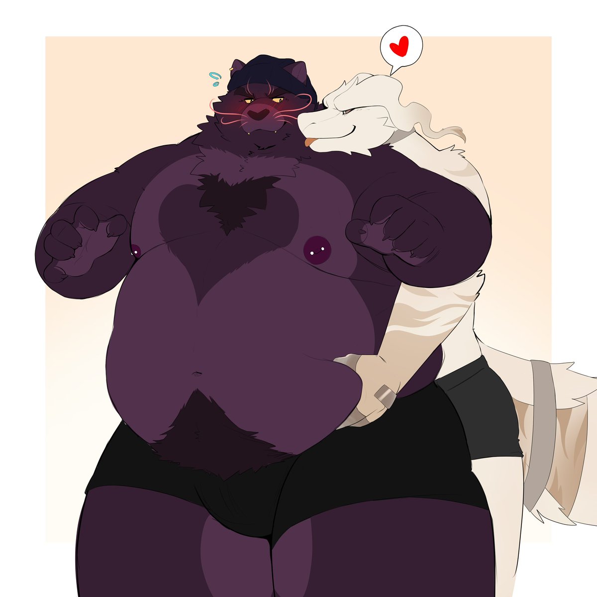 gaysexinthebutt's tweet photo. This Reshiram really knows how to appreciate one’s heft 😼

Ych from @Juajonto 🐯 
Lovely Reshiram is @KrampusIvyy 💜 https://t.co/Jg3to4DOng