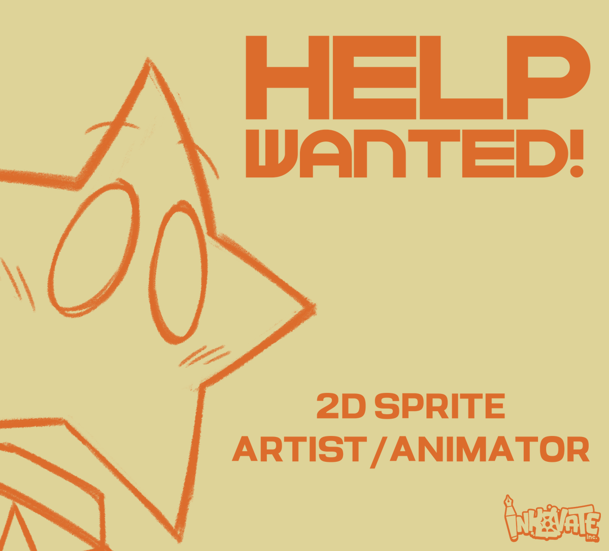 INKOVATEINC's tweet photo. Hey, Sprite Artists & Animators! ⚙️⛓️

We're looking to hire one more new team member to help get us over the finish line, and YOU could be them! 🫵🫵

Anybody with experience drawing and animating simple 2D assets will immediately be up for consideration. Form is in the reply! 
(psst!.. NDA required!) #gamedev #indieanimation #impossiblesquad