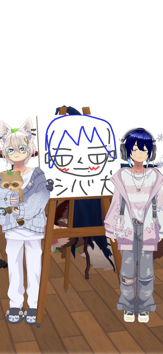 pinochanto's tweet photo. こないだのたぬけん枠のお絵描きおもしろかったねぇ☺️
ばーしーのお絵描きレベルが想像より上だった👀
たぬくんは謎の12時間配信達成おめでとう＆お疲れさま🎉㊗️👏
 #楽9  #TNKN https://t.co/dXwZDPIWSZ