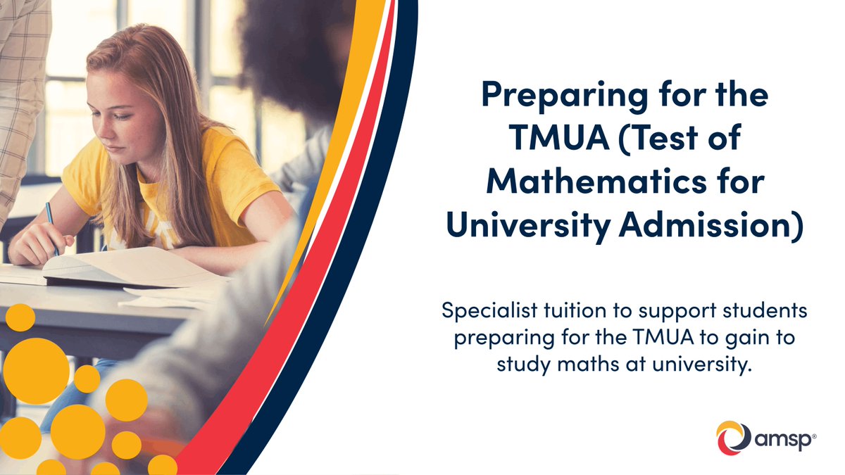 Advanced_Maths's tweet photo. 🎓 Students sitting the TMUA in January 2027 can access specialist support through our Preparing for the TMUA course.

The November cohort starts from 2 November, with 7 online sessions focused on TMUA-level problems.

🔗 https://t.co/VupQIl2sF5

#TMUA https://t.co/GX8UvJigPb
