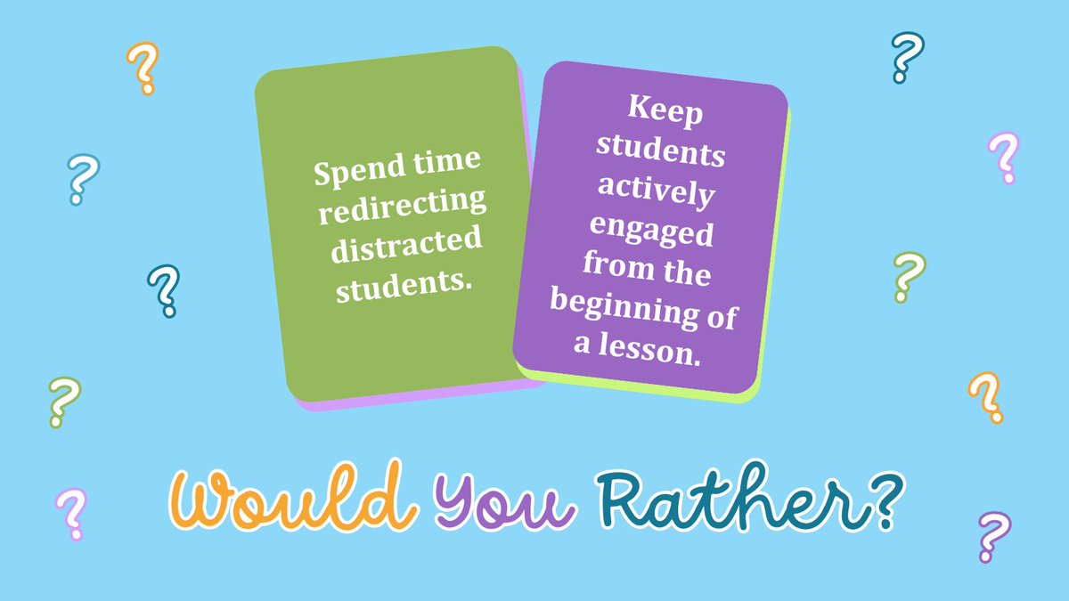 getwalkabouts's tweet photo. Would you rather spend time redirecting distracted students or keep students actively engaged from the beginning of a lesson? https://t.co/Di4KDE0j9q