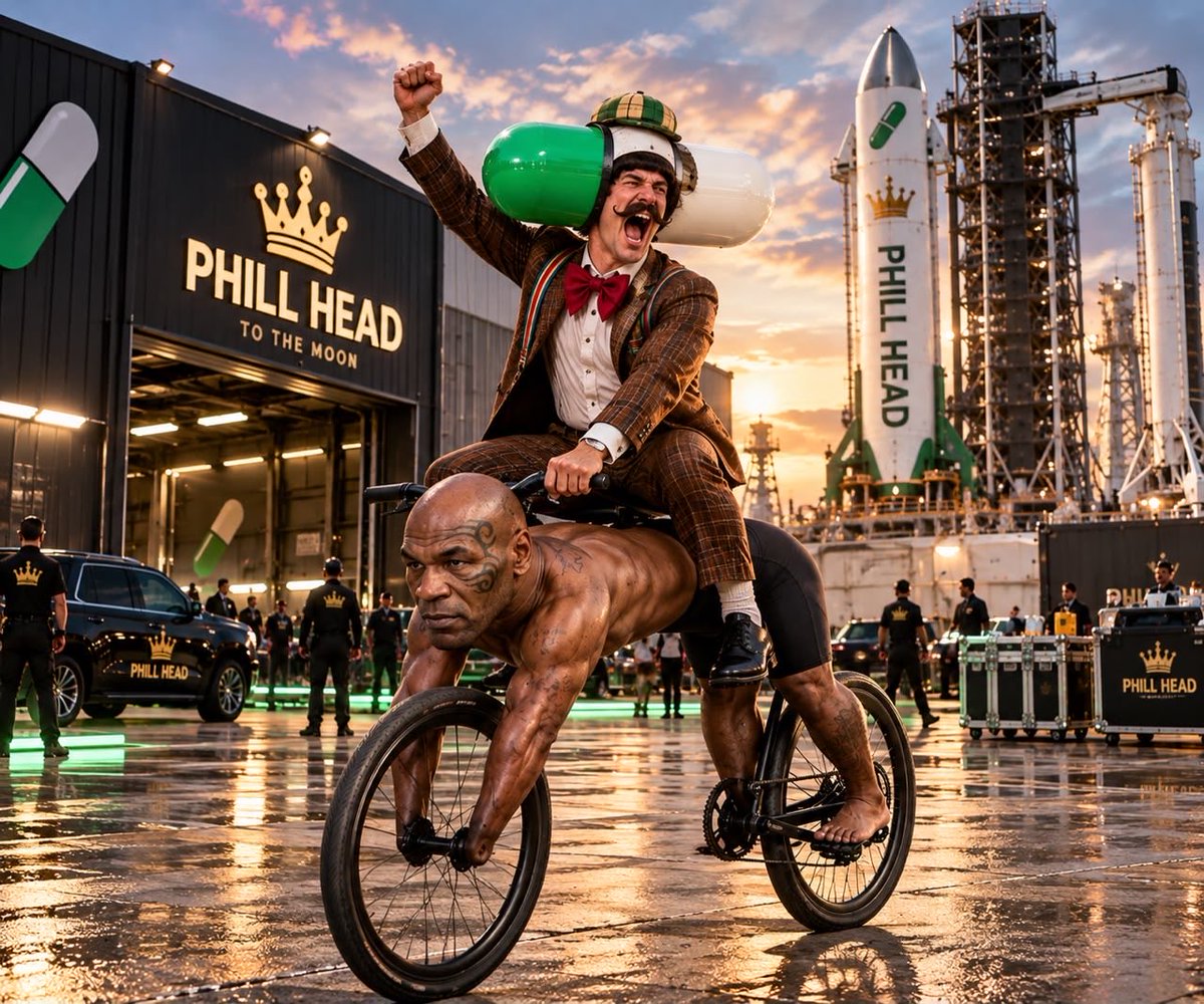 phillheadd's tweet photo. 🚀💊 WHO NEEDS A LAMBO WHEN YOU’VE GOT @biketysonreal  ? 😂🥊

Just pulled up to PHILL HEAD headquarters in style! 😎

Next stop: THE MOON! 🌕🚀

NO BRAKES, JUST MEMES! 💚🔥

#PhillHead #PumpFun #biketyson #ToTheMoon #memecoin https://t.co/ZRoJp4Es7B