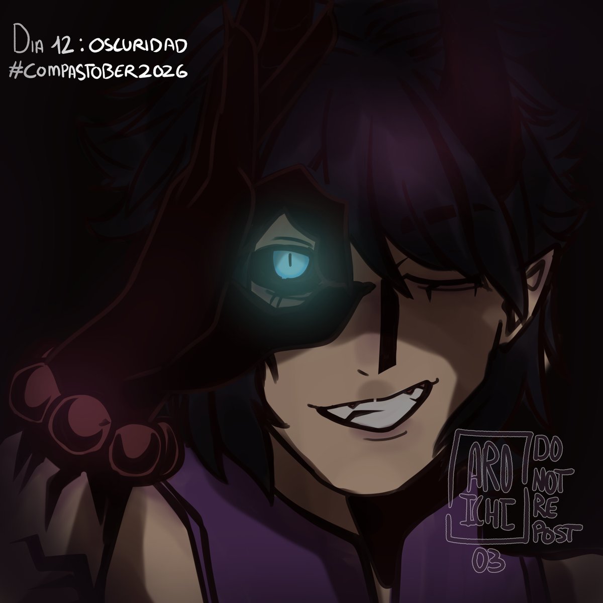 aroichi03's tweet photo. DIA 12: OSCURIDAD🖤🌑
"Todo caerá ante mi"
si quieren lore al final? XDDDD
#CoMPaSTober2026 #CoMPaS 🌑 https://t.co/YnEJgtomxp