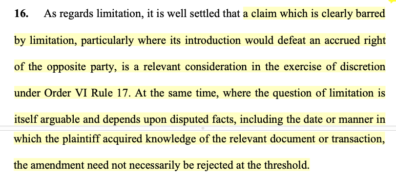 CiteCase's tweet photo. #SupremeCourt on interplay between limitation issues and amendment of plaint : https://t.co/yN1f8mQ91h