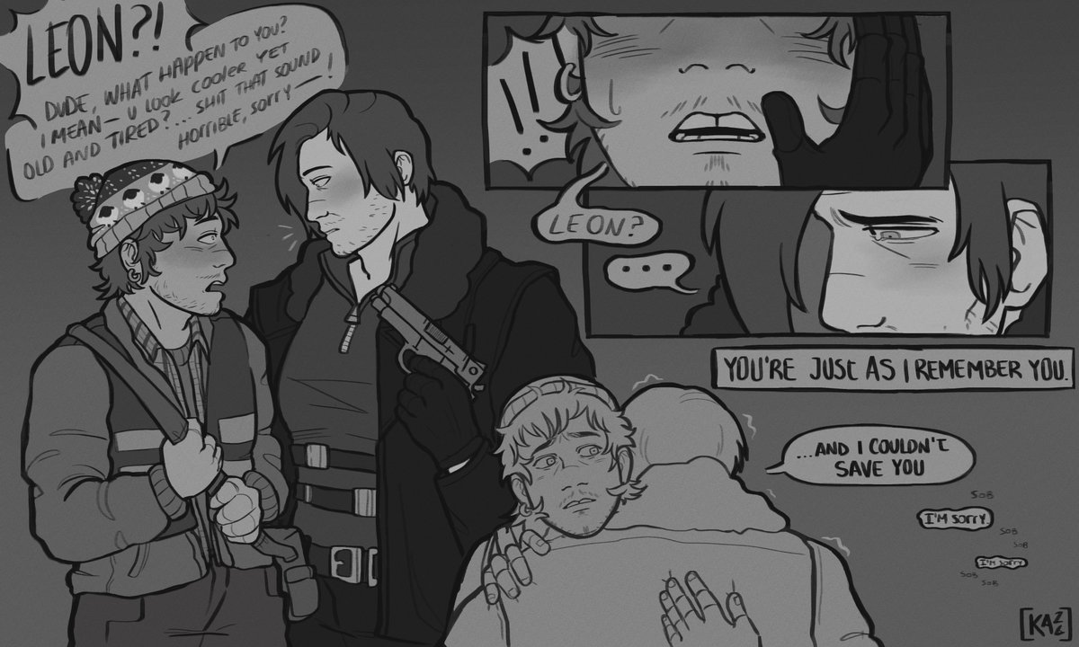 Austin_Trash's tweet photo. "What happened, Leon? You look like you saw a ghost..."

Leon RE9 reunites with an old love from his youth, exactly as he was before the tragedy.
#Bryeon #ResidentEvilㅤ #LeonKennedy https://t.co/zXbzZAbTcA