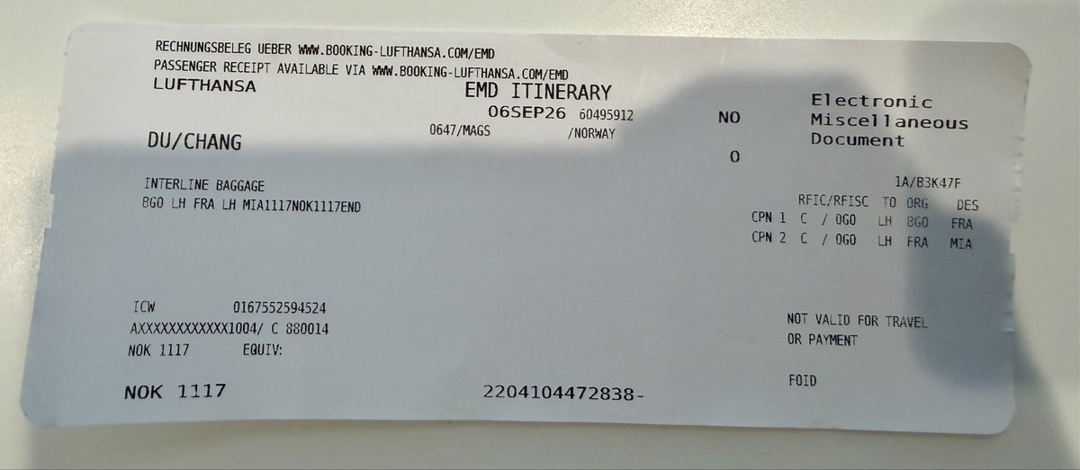 cchandra's tweet photo. @lufthansa charged me for my 2nd checked bag at Bergen even though Star Alliance Gold = 2 free bags. Agent said pay now, get reimbursed later. United confirmed she could've waived it on the spot. Lufthansa kept the money and denied my refund TWICE. @USDOT Case C-1843353-Q7Y4 https://t.co/s3J01y1z7F