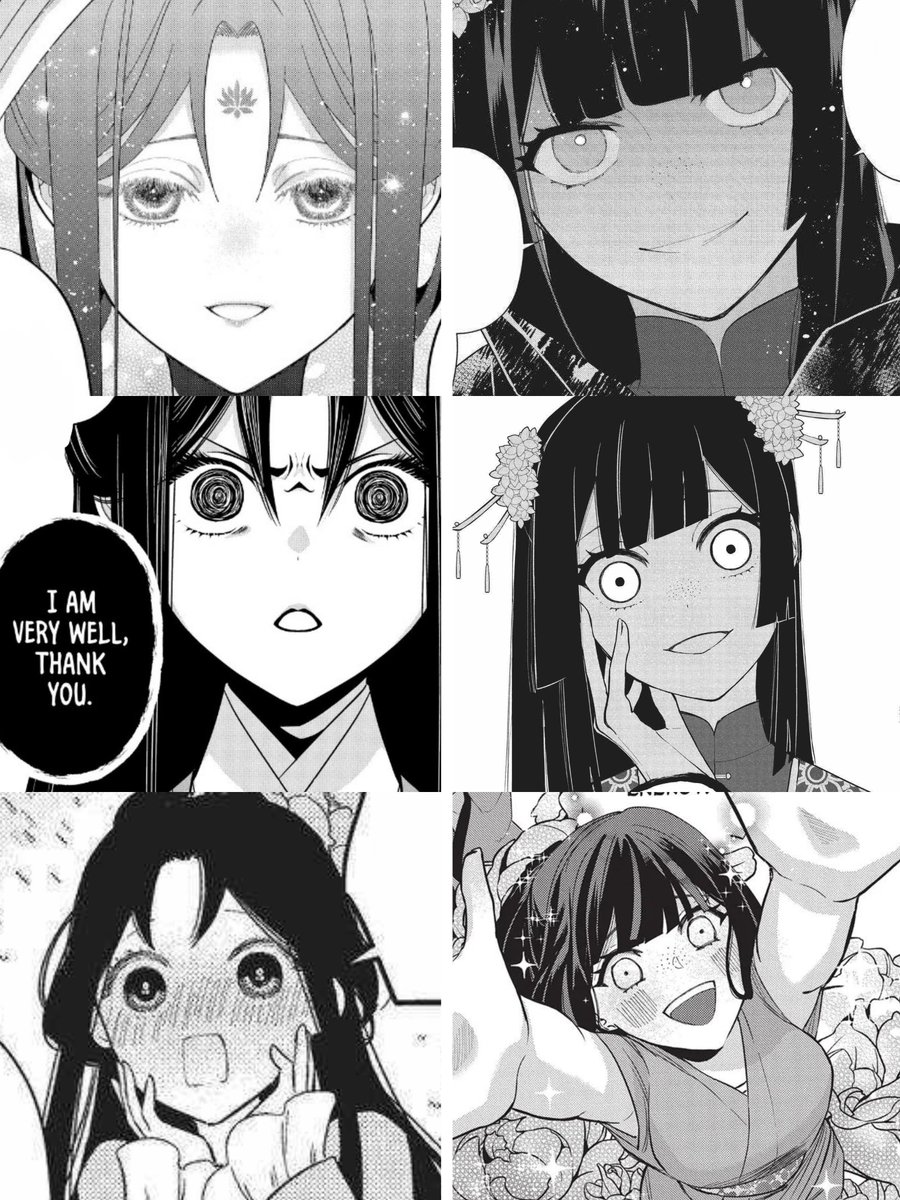 Melchon_'s tweet photo. 💛Reirin in her own body      ♥️Reirin in Keigetsu’s body https://t.co/3J6m5HjfDl