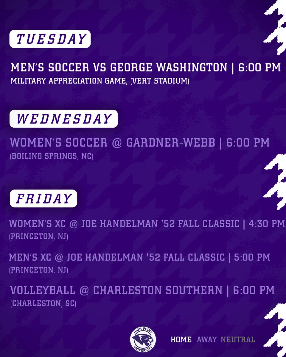 HighPointSports's tweet photo. This Week In HPU Athletics presented by @novanthealth ⚽️🎽🏐🏀

#GoHPU https://t.co/fI14zwAN7M