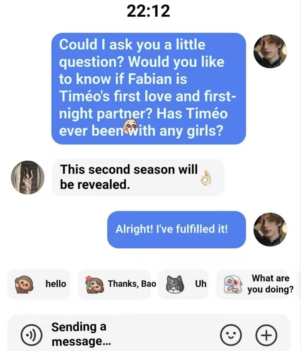 Celeste5rwz's tweet photo. For everyone who have doubts about the ending of S1, here's Tina's reply. Original text is in Chinese. Translated by AI, so some flaws may exist. Sorry for any mistakes.
#ARhapsodyForTheCrownPrince
#Timéo
 #Fabian https://t.co/l4skDaMlow