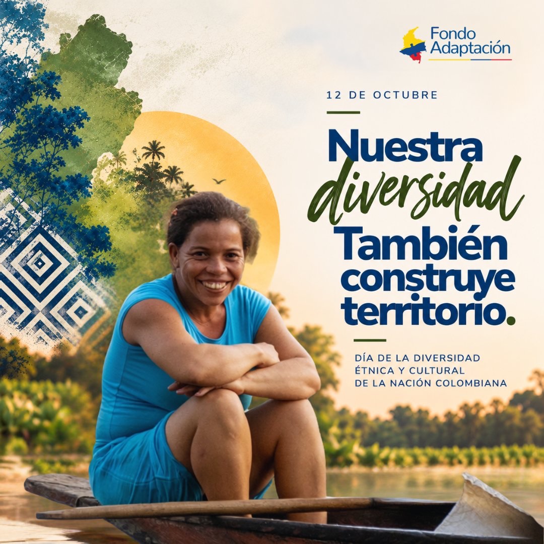 FondoAdaptacion's tweet photo. Hoy conmemoramos la riqueza de nuestros pueblos indígenas, comunidades afrocolombianas, raizales y palenqueras, que con su historia y cultura hacen único a nuestro país.
Reconocer nuestras diferencias es construir una Colombia más incluyente y equitativa. #DiversidadÉtnicaYCultural