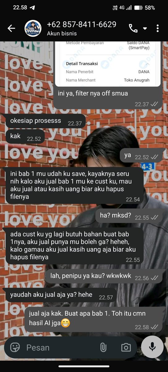 _aeyyysf5's tweet photo. @oxeaet udah ganti akun x dia kak psti sma nmor wa nya jga d gnti. https://t.co/4jmY6VvPTK