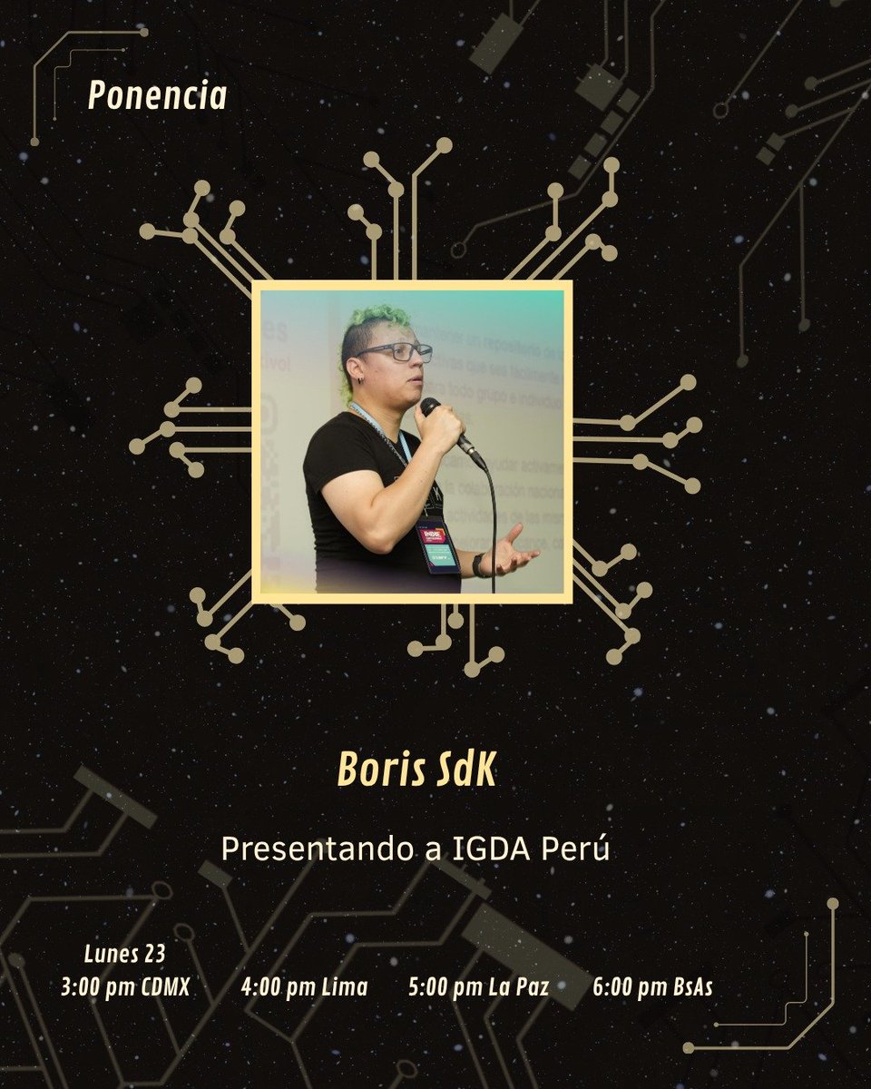 ForoLayout's tweet photo. Este año tenemos como una de las comunidades invitadas a IGDA Perú. Boris, su presidente nos hablará de sus planes y formas de colaborar con ellos.
Los esperamos el lunes 23 de noviembre en el canal de youtube de IGDA México Sur y Foro Layout.
#gamedev #digitalart #gaming https://t.co/dpcIUv71hj